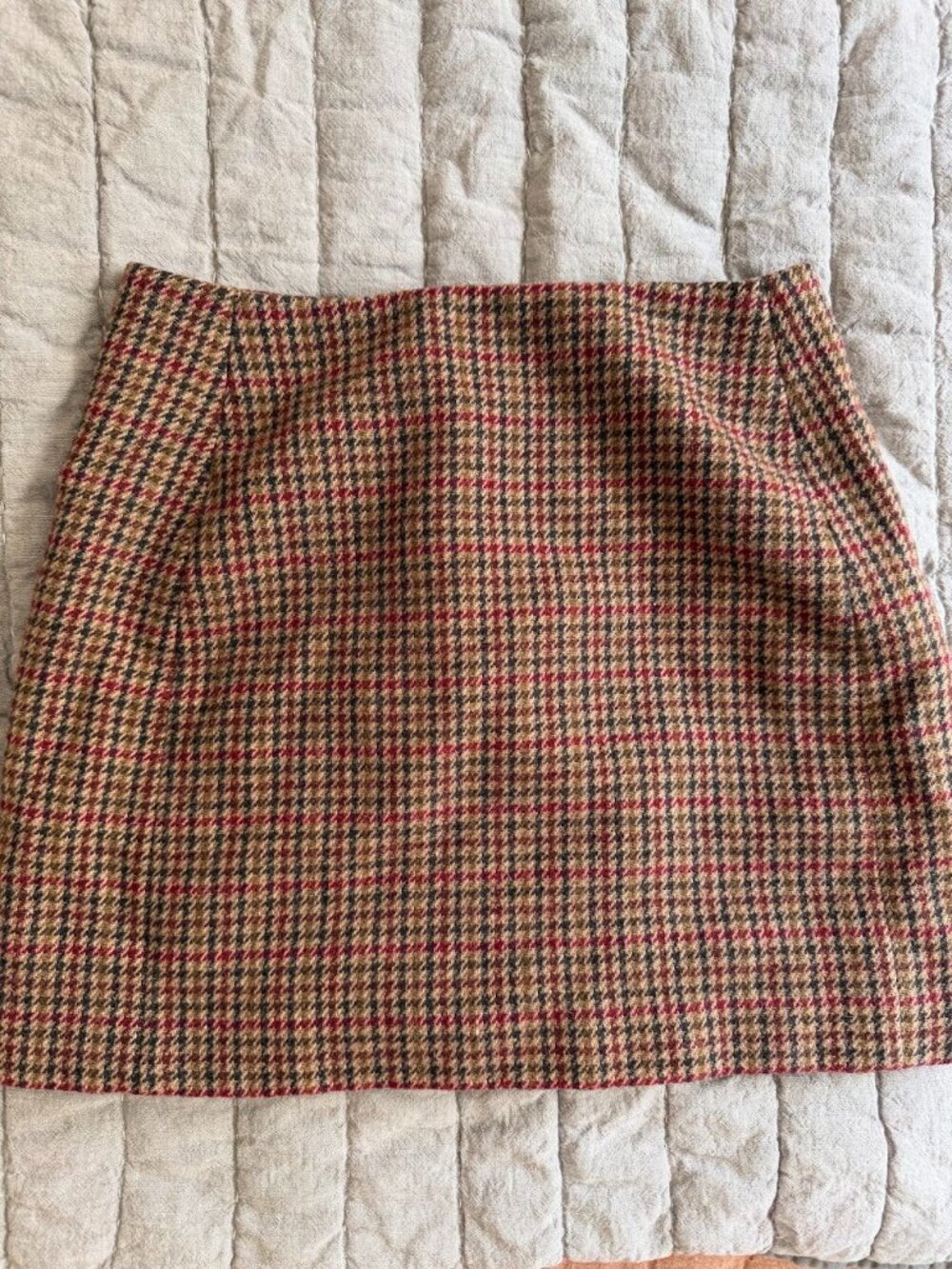 Sezane Malia Skirt - Brown Houndstooth - Size 2 US / 34 FR - Picture 3 of 8